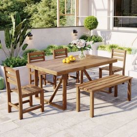 U_Style High-quality Acacia Wood Outdoor Table and Chair Set, Suitable for Patio, Balcony, Backyard U_Style High-quality Acacia Wood Outdoor Table and Chair Set, Suitable for Patio, Balcony, Backyard